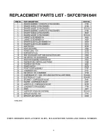 Preview for 5 page of Silver King SKFCB79H Technical Manual And Replacement Parts List