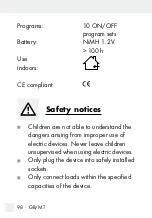 Preview for 98 page of Silvercrest 101036 Operation And Safety Notes