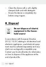 Preview for 116 page of Silvercrest 101036 Operation And Safety Notes