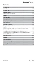 Preview for 52 page of Silvercrest 273442 Operating Instructions Manual