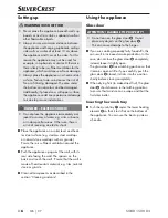 Preview for 9 page of Silvercrest 274498 Operating Instructions Manual