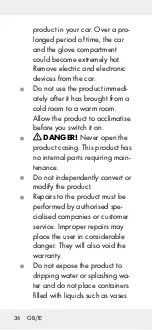 Preview for 35 page of Silvercrest 289484 Operation And Safety Notes