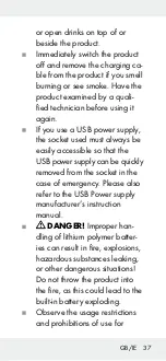 Preview for 36 page of Silvercrest 289484 Operation And Safety Notes