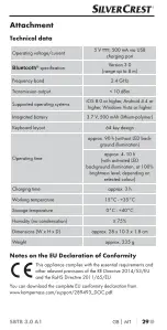 Preview for 32 page of Silvercrest 289493 Operating Instructions And Safety Instructions