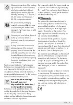 Preview for 23 page of Silvercrest 296670 Operation And Safety Notes