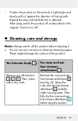 Preview for 19 page of Silvercrest 303779 Operation And Safety Notes