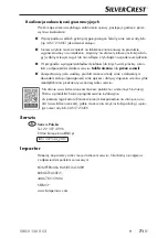 Preview for 74 page of Silvercrest 337534 2001 Operating Instructions Manual