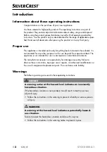 Preview for 5 page of Silvercrest 359393 2007 Operating Instructions Manual