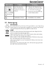 Preview for 47 page of Silvercrest 360253 2010 Operating Instructions Manual