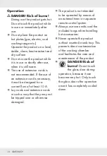 Preview for 11 page of Silvercrest 360601_2010 Operation And Safety Notes