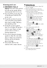 Preview for 12 page of Silvercrest 360601_2010 Operation And Safety Notes