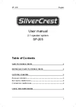 Preview for 3 page of Silvercrest SP-205 User Manual