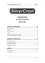 Preview for 13 page of Silvercrest SP-2124 User Manual And Service Information