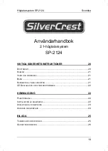 Preview for 21 page of Silvercrest SP-2124 User Manual And Service Information