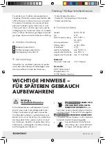 Preview for 49 page of Silvercrest SRNH 100 A2 Operation And Safety Notes