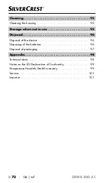 Preview for 73 page of Silvercrest SRWK 800 A1 Operating Instructions Manual