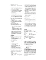 Preview for 2 page of Sima First Alert FWS-103 User Manual