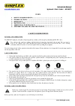 Preview for 2 page of Simplex CCD0075 Instruction Manual