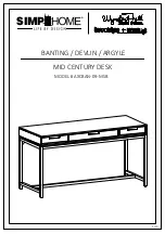 Preview for 1 page of Simpli Home BANTING AXCBAN-09-MSB Manual