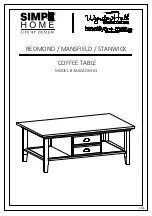 Simpli Home REDMOND 3AXCADM-01 Assembly Instructions Manual preview