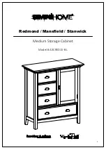 Preview for 1 page of Simpli Home WyndenHall Brooklyn + Max AXCRED15-BL Assembly Instructions Manual