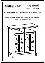 Preview for 1 page of Simpli Home Wyndenhall Brooklyn + Max Warm Shaker AXCRWSH15-LGB Manual