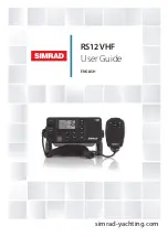 Simrad RS12 VHF User Manual preview