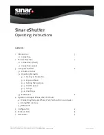 Preview for 2 page of Sinar eShutter Operating Instructions Manual