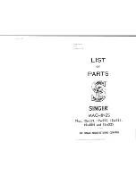 Preview for 2 page of Singer 12K222 Parts List