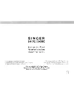 Preview for 3 page of Singer 5417C Instruction Book