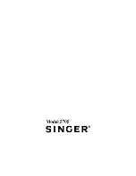 Singer 5705 Instruction Book preview