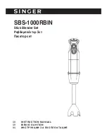 Singer SBS-1000RBIN Instruction Manual preview