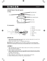 Preview for 4 page of Singer Vita cook Instruction Manual