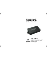 Preview for 1 page of Sirius Satellite Radio JBL SIR2.5 User Manual