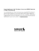 Preview for 3 page of Sirius Satellite Radio Spertster 4 User Manual