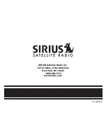 Preview for 32 page of Sirius Satellite Radio SV1 SIRIUS One User And Installation Manual