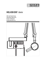 Sirona HELIODENT Vario Operating Instructions Manual preview