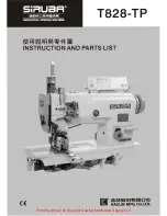 Preview for 1 page of Siruba T828-TP Instructions And Parts List