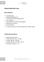 Preview for 2 page of SIXTOL ALU STEPS SX3033 Instructions For Use Manual