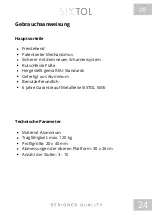 Preview for 25 page of SIXTOL ALU STEPS SX3033 Instructions For Use Manual