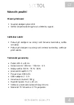 Preview for 5 page of SIXTOL SX5021 Instructions For Use Manual