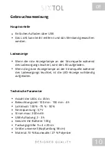 Preview for 11 page of SIXTOL SX5021 Instructions For Use Manual