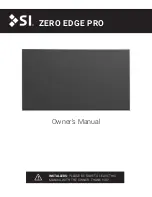 Preview for 1 page of SL ZERO EDGE PRO Owner'S Manual