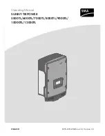 SMA 10000TL Operating Manual preview