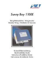 SMA Sunny Boy 1100E Quick Installation Manual preview