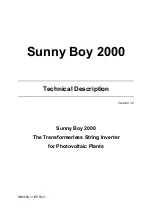 Preview for 1 page of SMA Sunny Boy 2000 Technical Description