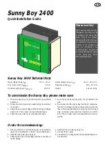 Preview for 6 page of SMA Sunny Boy 2400 Quick Installation Manual