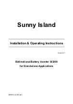 Preview for 1 page of SMA Sunny Island SI3300 Installation & Operating Instructions Manual