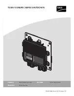 SMA TS4-R-F Quick Reference Manual preview