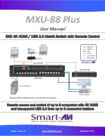 Preview for 1 page of SmartAVI MXU-88 Plus User Manual